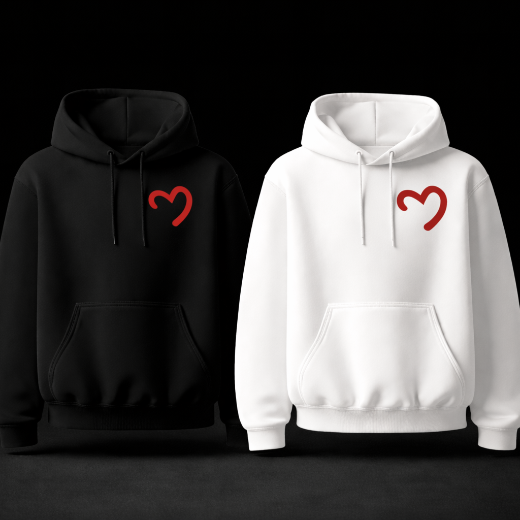 Love Hoodies Duo | Noir & blanc