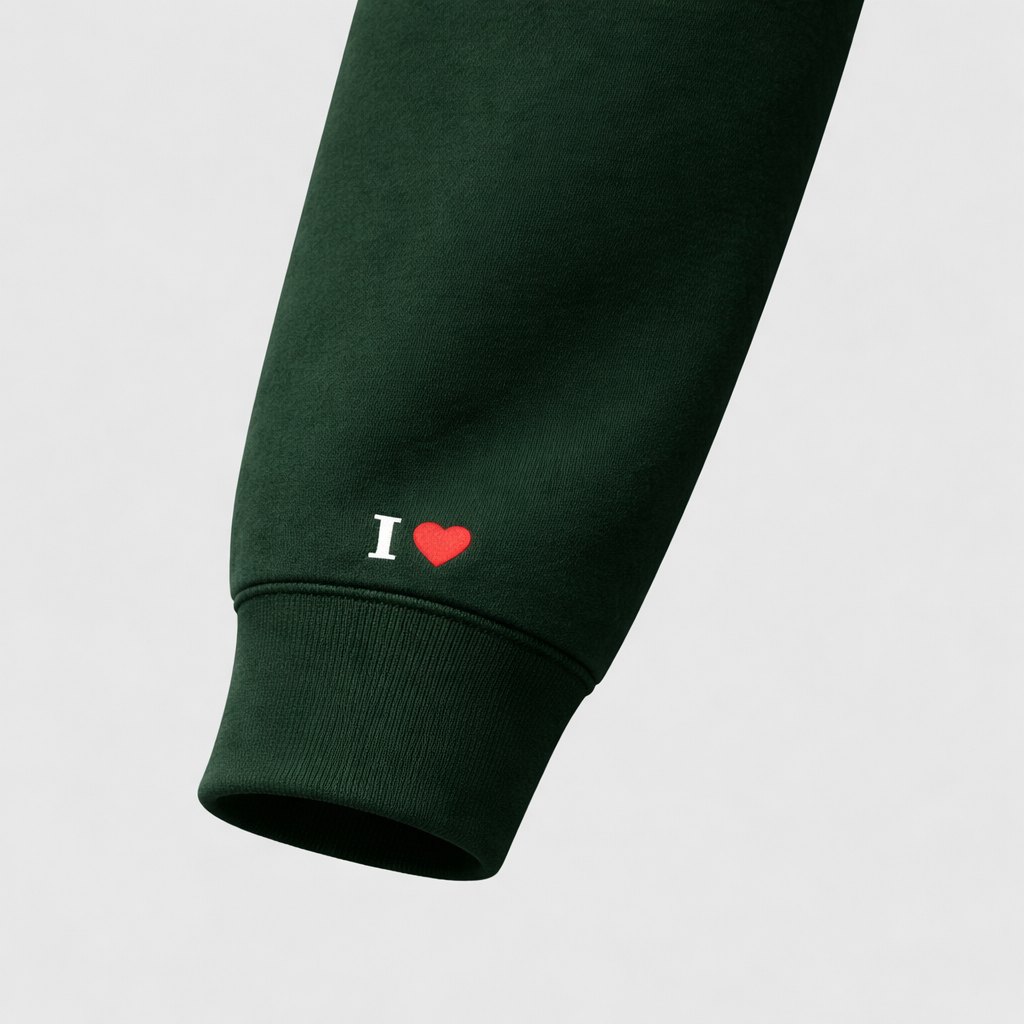 Love Hoodie – Vert/crème