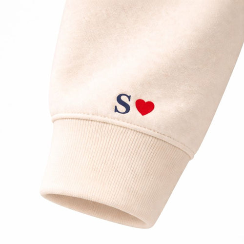 Love Hoodie – Crème/bleu