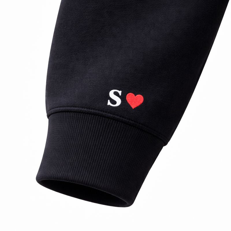 Love Hoodie – Noir/rouge